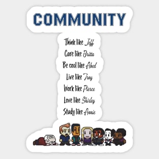 To be like Community · TV show Sticker